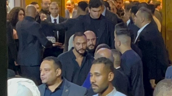 أحمد خالد صالح من عزاء والد محمد رمضان