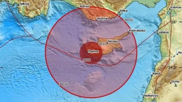 زلزال قبرص اليوم 2025 