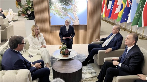  أردوغان يبحث مع ميلوني قضايا إقليمية ودولية