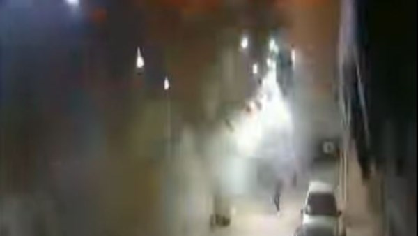 لحظة انفجار ماسورة غاز بإمبابة