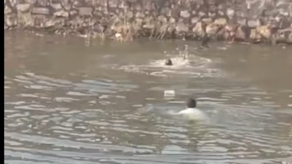 انقلاب سيارة ميكروباص في ترعة المريوطية