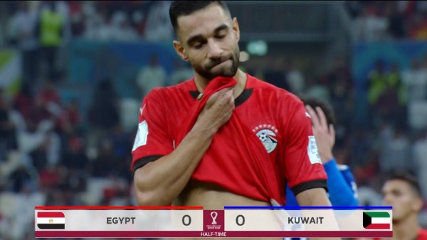 عمرو السولية  يهدر ركلة جزاء في لقاء مصر والكويت
