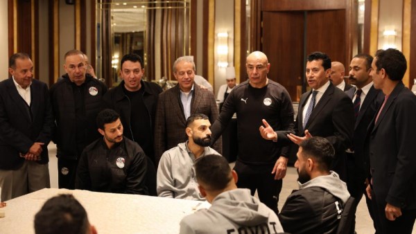اجتماع  وزير الرياضة مع لاعبي منتخب مصر