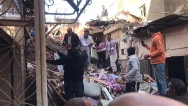 انهيار عقار سكني بإمبابة