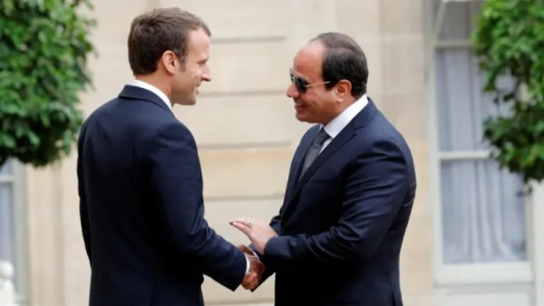 الرئيس السيسي وماكرون 