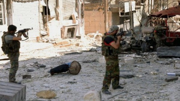 إحدى الإشتباكات في مدينة حلب