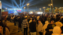 زحام شديد قبل حفل تامر حسني بمهرجان الموسيقى الشتوي (صور)