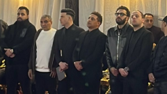 عزاء والدة رضا البحراوي بالغربية، أحمد شيبة وحمو بيكا أول المعزيين