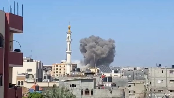 مسجد أبو مدين الواقع في مخيم البريج وسط قطاع غزة 