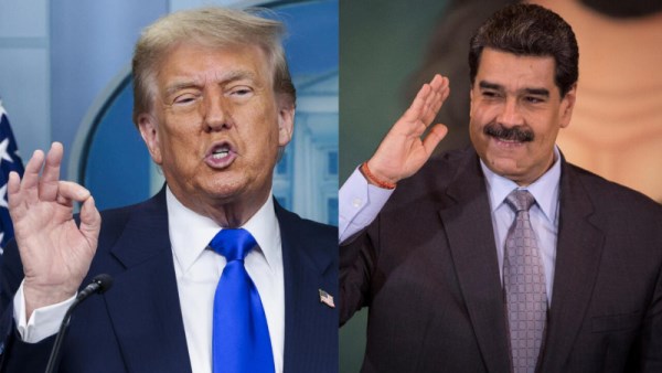 نيكولاس مادورو الرئيس الفنزويلي والرئيس الأمريكي دونالد ترامب