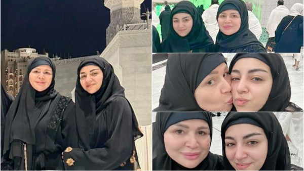 إلهام شاهين تؤدي العمرة عن والدتها