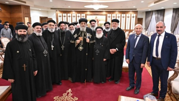 أحبار الكنيسة يستقبلون البابا تواضروس الثاني عقب عودته من النمسا