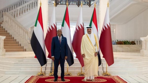 رئيس مجلس السيادة السوداني وأمير قطر