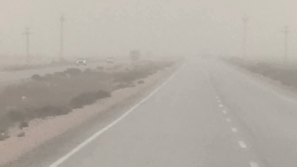 عاصفة ترابية في محافظة مطروح