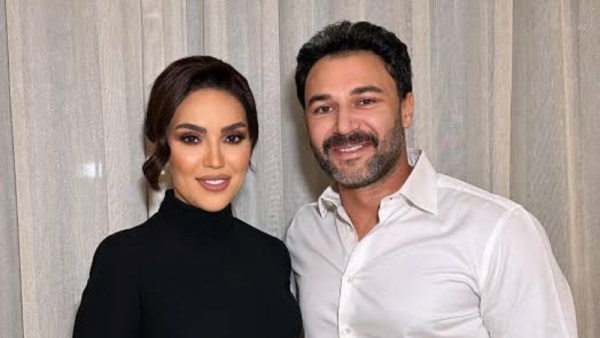 مي فاروق وزوجها محمد العمروسي 