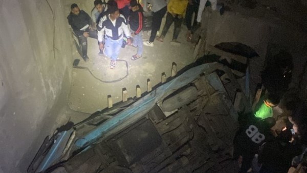 حادث انقلاب ميكروباص