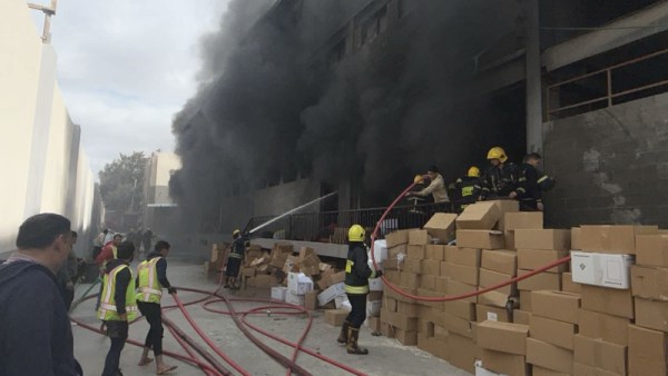 حريق في المنطقة الصناعية بأكتوبر