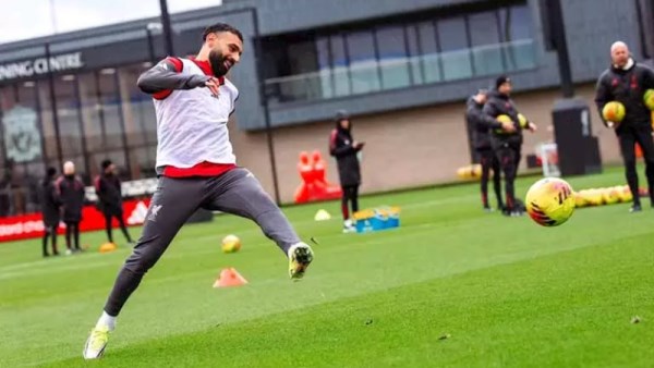 محمد صلاح في مران ليفربول 