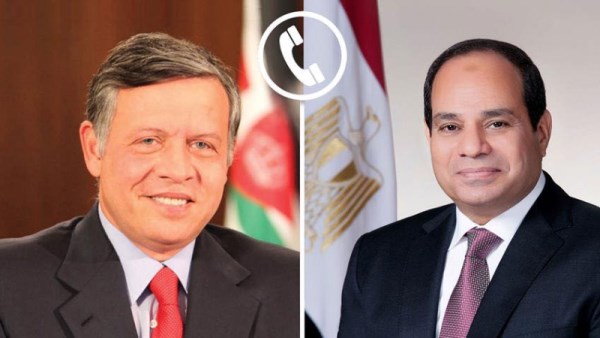 اتصال هاتفي بين الرئيس السيسي والعاهل الأردني