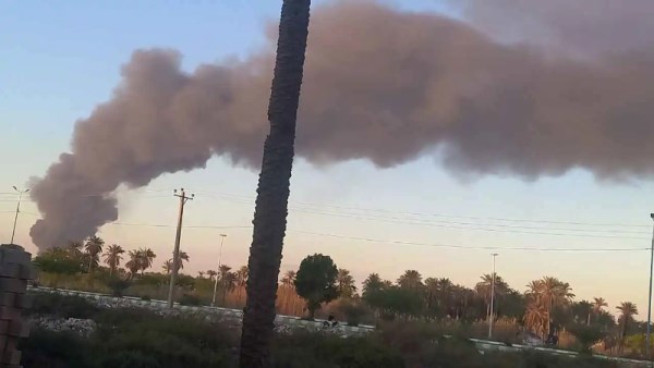حريق مصنع في آبادان جنوب إيران اليوم 