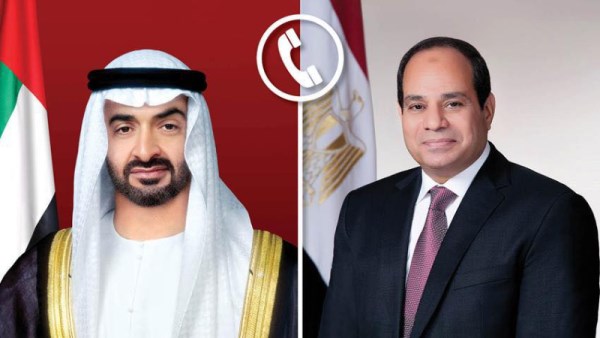 الرئيس عبدالفتاح السيسي والرئيس محمد بن زايد 
