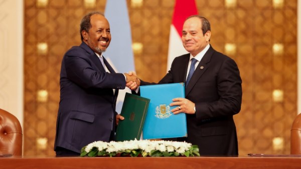 الرئيس عبد الفتاح السيسي والرئيس الصومالي حسن شيخ محمود