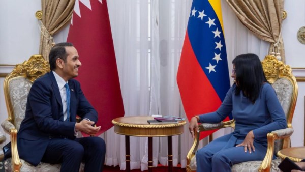ديلسي رودريغيز و الشيخ محمد بن عبدالرحمن آل ثاني