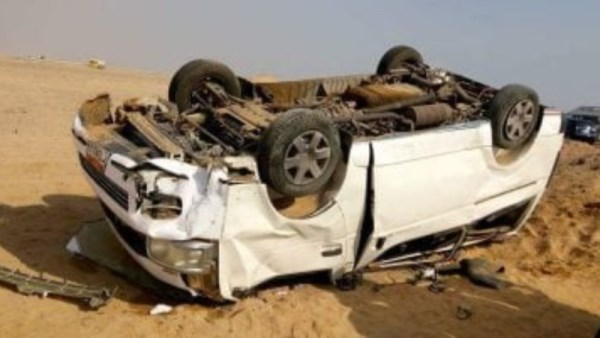 إنقلاب ميكروباص - صورة أرشيفية
