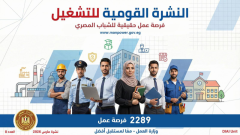 وزارة العمل تعلن توفير 2289 وظيفة بالقطاع الخاص في 9 محافظات