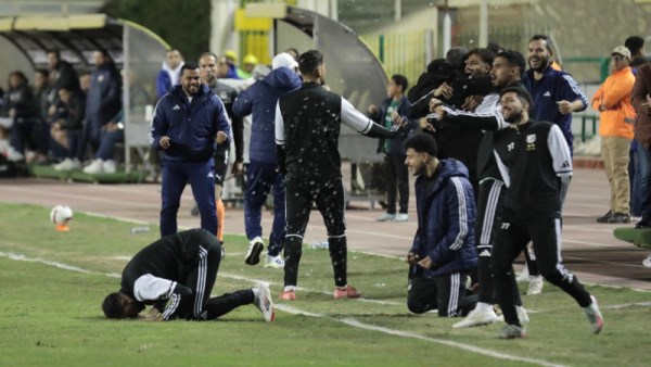فرحة إنبي بالفوز على الزمالك