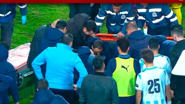 إغماء محمد حمدى لاعب بيراميدز 