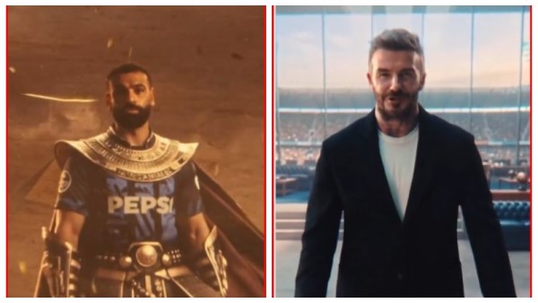 محمد صلاح مع ديفيد بيكهام في إعلان عالمي