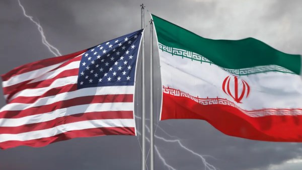علم إيران وأمريكا 