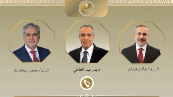 بدر عبد العاطي ووزيري خارجية باكسنتان وتركيا 
