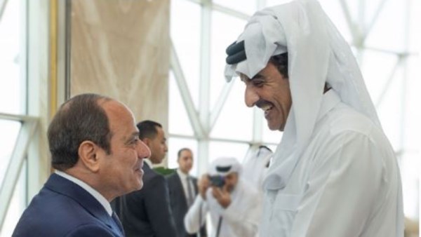 الرئيس السيسي وامير قطر