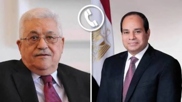 السيسي يتلقى اتصالًا هاتفيًا من الرئيس الفلسطيني محمود عباس لبحث تطورات الأوضاع