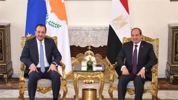 الرئيس السيسي ونظيره القبرصي نيكوس خريستودوليدس