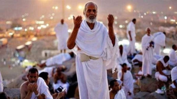 أحد الحجاج من صعيد جبل عرفات 