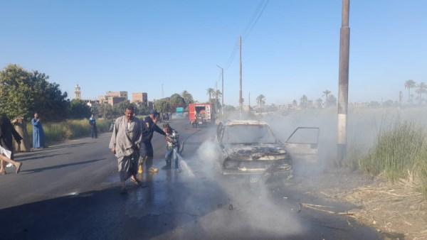  حريق سيارة ملاكي بقنا