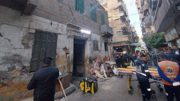 تفاصيل انهيار عقار بالإسكندرية 