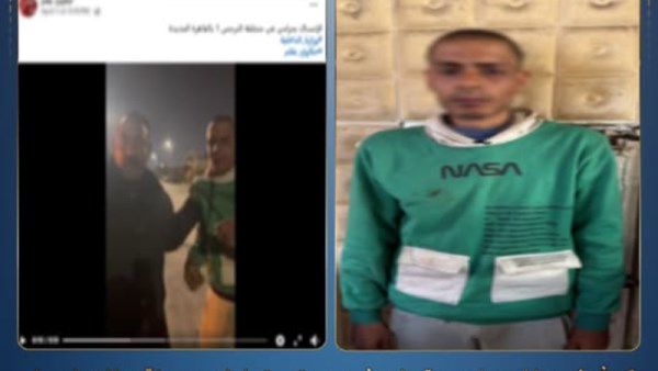 لحظة سقوط لص حاول اقتحام عقار