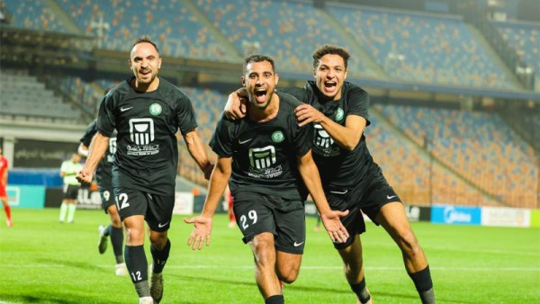 من مباراة البنك الأهلي والمقاولون العرب