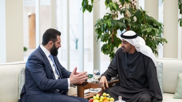 أحمد الشرع مع محمد بن زايد