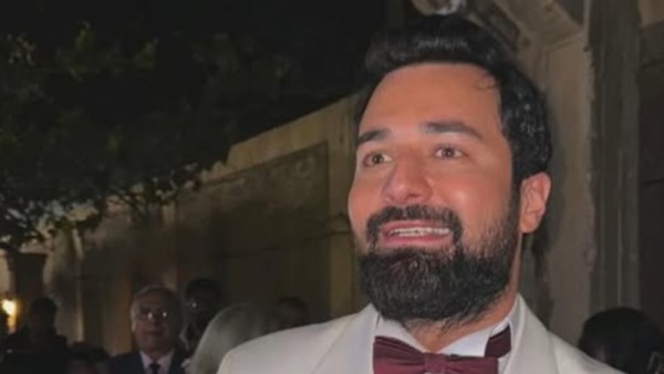 أحمد حاتم من حفل زفافه 