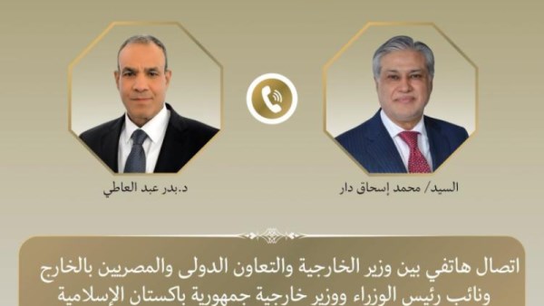 وزير الخارجية يبحث مع نظيره الباكستاني تطورات المفاوضات الأمريكية - الإيرانية