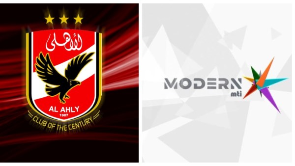 شعار الأهلي وقناة مودرن MTI