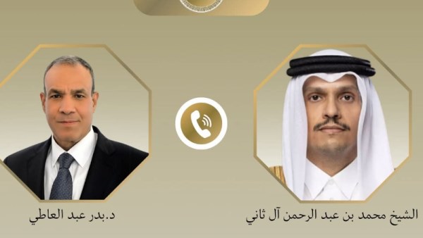 وزير الخارجية يبحث هاتفيًا مع رئيس مجلس الوزراء وزير خارجية قطر 