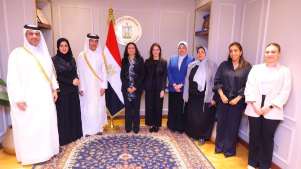وزيرة التضامن وسفير قطر
