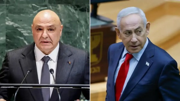 الرئيس اللبناني جوزيف عون ونتنياهو 