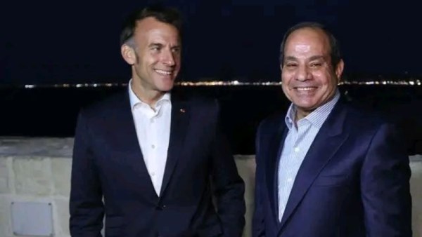 الرئيس عبدالفتاح السيسي والرئيس إيمانويل ماكرون